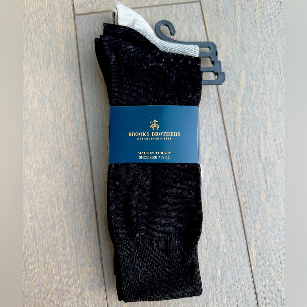 Brooks Brothers Black Men's Socks (3 pack) size 7.5-12